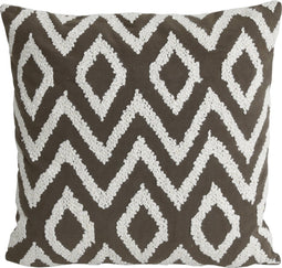 PTMD Cecile Taupe Cotton Cushion Triangle Square L