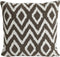 PTMD Cecile Taupe Cotton Cushion Triangle Square L