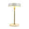 MOONLIGHT - LED tafellamp - oplaadbaar - beige brass travertine