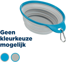 Trixie - Voerbak / Drinkbak Reis - Opvouwbaar siliconen met stevige rand - 14 cm (1 stuk)