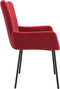 vidaXL - Eetkamerstoelen - 2 - st - fluweel - wijnrood