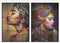 Canvas DKD Home Decor Koloniaal Afrikaanse (40 x 3,5 x 55 cm) (2 Stuks)