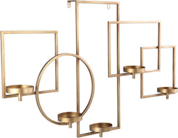 PTMD Marthy Kandelaar Wanddecoratie - 100x14x59 cm - Ijzer - Koper