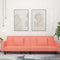 vidaXL - Slaapbank - 2-zits - met - 2 - kussens - fluweel - roze