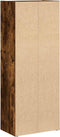 vidaXL - Boekenkast - 40x24x102 - cm - bewerkt - hout - gerookt - eikenkleurig