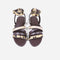 Bronx New-skyler - Platte sandalen - Hair-on leer en raffia - Bruin
