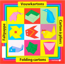 Vouwkartons vierkant 16x16cm 105gram assorti - 10 stuks