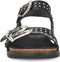 PS Poelman Aranstud - Dames Sandalen - Stoere studs - Zwart - Maat 39