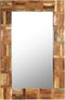 vidaXL - Wandspiegel - 60x60 - cm - massief - gerecycled - hout