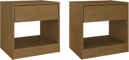vidaXL - Nachtkastjes - 2 - st - 40x31x40 - cm - massief - grenenhout - honingbruin