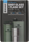 Stanley Adventure Pre-Party Shotglazen & Heupfles Set - RVS - BPA Vrij - Vaatwasserbestendig - Hammertone Green