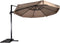 Zweefparasol Virgo Taupe Ø350 cm - inclusief kruisvoet