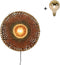 GOOD&MOJO Wandlamp Bali - Bamboe/Zwart - Ø60cm - Binnen Scandinavisch,Bohemian