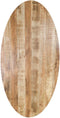 HSM Collection ovale eettafel - 220x110 cm - massief mangohout/metaal