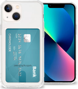 iMoshion Hoesje Geschikt voor iPhone 13 Mini Hoesje Met Pasjeshouder - iMoshion Softcase Backcover met pashouder - Transparant