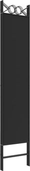 vidaXL - Kamerscherm - met - 4 - panelen - 160x200 - cm - stof - zwart