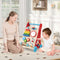 Coast houten loopwagen - duwwagen met opbergruimte en activiteiten - veelkleurig - 33x32 cm