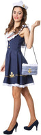 dressforfun Matrozenbruid - Verkleedkostuum - Mouwloze jurk met muts - Blauw