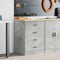 vidaXL - Garagekast - 60x51x85 - cm - massief - grenenhout - betongrijs