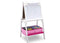 Delta Children TE87600GN-130 Houten Dubbelzijdig Krijtbord/Whiteboard met Papierrol - Wit/Roze - Inclusief Opbergmanden - Geschikt voor Kinderen vanaf 2 Jaar
