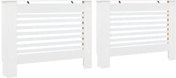 vidaXL Radiatorombouwen 2 st 112x19x81.5 cm MDF wit