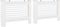 vidaXL Radiatorombouwen 2 st 112x19x81.5 cm MDF wit