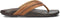 Olukai Mea Ola - Heren leren slippers - Cowboy look - Lichtbruin
