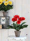 Mica Decorations Gerbera Kunstplant in Bloempot Stan - H35 x Ø30 cm - Rood