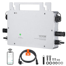 Micro Solar netomvormer, 800 W, IP67, aluminiumlegering, DC18-50V, bedrijfsspanning met netsnoer, an