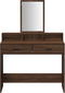 vidaXL - Kaptafel - met - Laden - in - Bruin - Eiken - - - 100x41x140 - cm