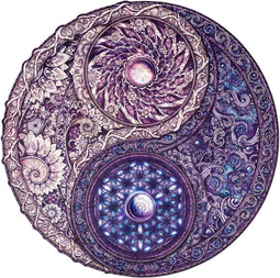 UNIDRAGON Houten Puzzel Voor Volwassenen Mandala - Overkoepelende Tegenstellingen - 200 stukjes - Medium 25x25 cm