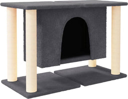 vidaXL - Kattenmeubel - met - sisal - krabpalen - 50 - cm - donkergrijs