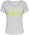 Only Play Lexia - T-shirt - Regular fit - Grijs - Neon geel (2020)