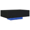 vidaXL - Salontafel - met - LED-verlichting - Zwart - Eiken - 85x55x31 - cm