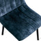 Refurna - Eetkamerstoel Minsk Velvet Petrol Set van 2