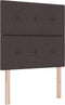 vidaXL - Hoofdbord - Knopen - Tufted - Donkerbruin - 80 - cm - Stof