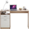 FMD Bureau met 1 lade 123x50x76,5 cm eikenkleurig en wit