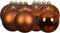 Decoris kerstballen - 12x stuks - 6 cm - koper/cognac bruin -kunststof -kerstversiering