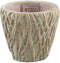 PTMD Eline Ronde Bloempot - H8 x Ø9 cm - Cement - Geel