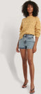 NA-KD EU 36 - Regular Hem Denim Jeans - Vijf zakken ontwerp - Lichtblauw