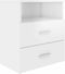 vidaXL - Nachtkastje - 50x32x60 - cm - hoogglans - wit