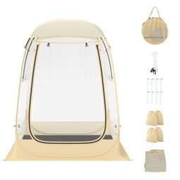 Coast NP12076BE - Transparante Kampeertent voor 2 Personen - 360° Uitzicht - 128x128x158 cm