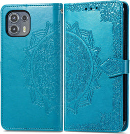 iMoshion Hoesje Geschikt voor Motorola Edge 20 Lite Hoesje Met Pasjeshouder - iMoshion Mandala Bookcase - Turquoise