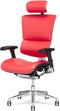 X-Chair bureaustoel X4 echt leer Zwart met hoofdsteun