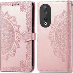 iMoshion Hoesje Geschikt voor Honor 90 Hoesje Met Pasjeshouder - iMoshion Mandala Bookcase - Rosé Goud