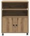 vidaXL - Printerstandaard - met - wielen - Artisan - Eiken - 60x48x74 - cm