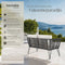 tectake® Sundo - Tuin-Loungesofa - Weerbestendig Rope-Design met Dikke Kussens - 131x131x71 cm