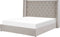 LUBBON - Bed met opbergruimte - Lichtgrijs - 180 x 200 cm - Fluweel
