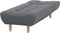 ALSTEN - Chaise longue - Donkergrijs - Symmetrisch - Polyester