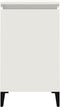 vidaXL - Nachtkastjes - 2 - st - 40x35x70 - cm - bewerkt - hout - wit